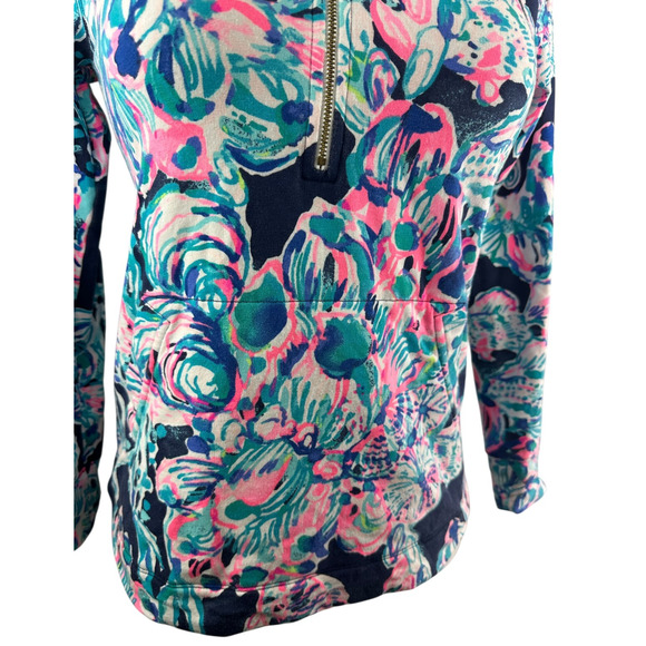 Lilly Pulitzer Skipper Popover UPF Quarter Zip Long Sleeve Printed Jacket Small - Picture 7 of 14
